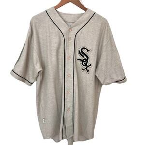 Chicago White Sox Vintage 90s MLB Mirage Gray Button Front Baseball Jersey Men’s